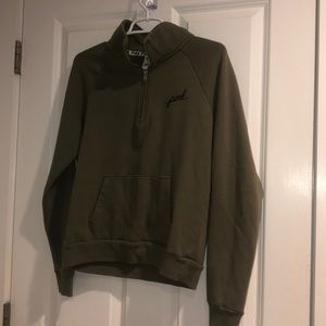 Pink quarter zip pull over